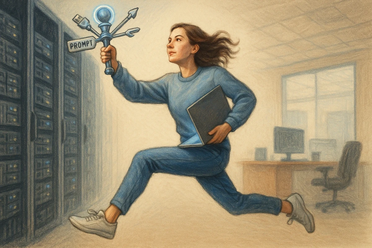 The LLM developer carrying her modern time AI swiss-knife