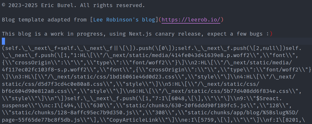 Next.js bloat script